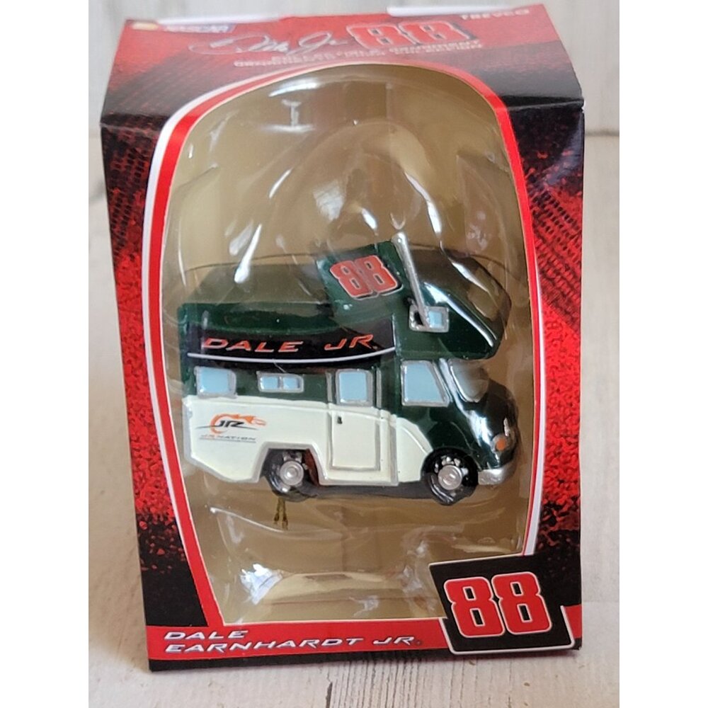 Trevco Dale Earnhardt Jr Nation van camper 88 green ornament Xmas vintage